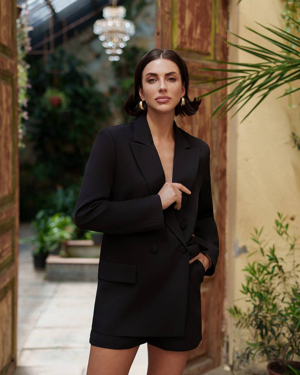 Womens Premium Suit Blazer with Lining and Shorts