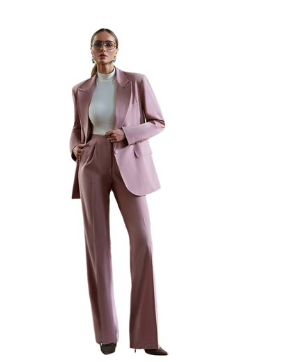 Womens Double Suit Premium Diagonal Crepe Blazer and Pants