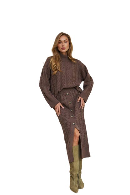 Womens Knit Suit Set Cotton Viscose Cashmere Merino Wool
