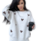 Milky mélange with brown hearts