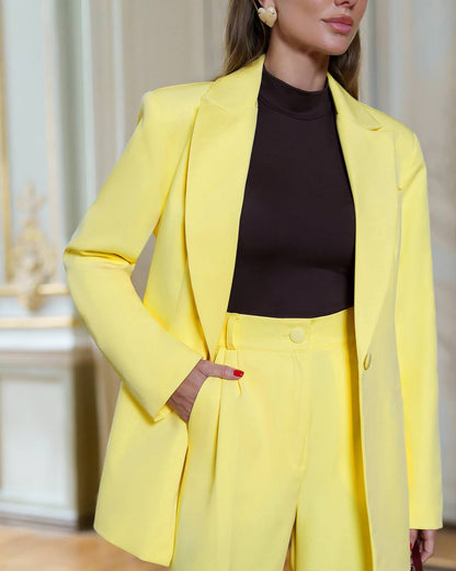 Premium Diagonal Suiting Crepe Womens Suit Jacket and Trousers