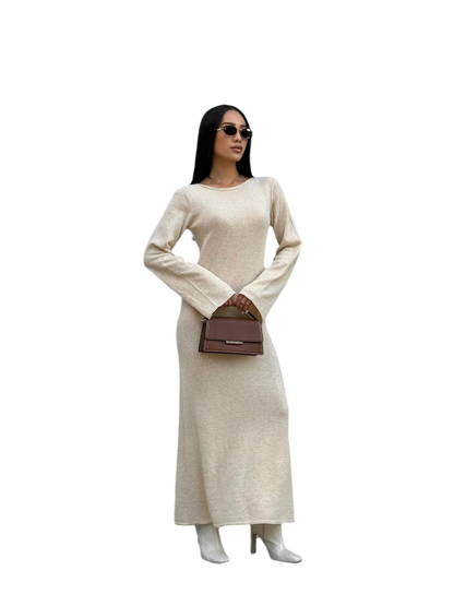 Luxury Long Sleeve Knit Dress Dizi for Women