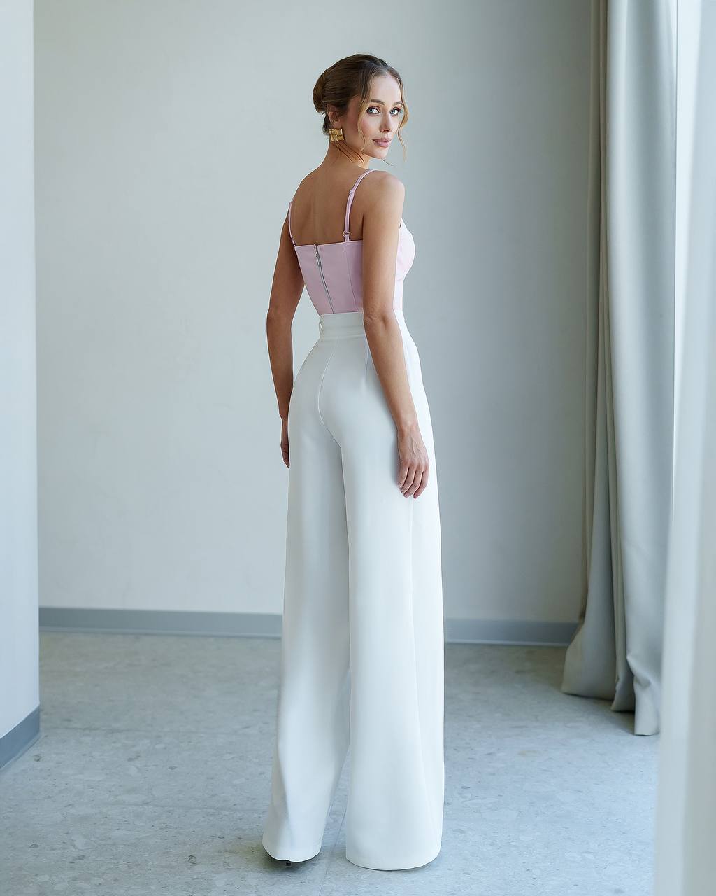 Women's Satin Crop Top in Lavender with Thin Straps