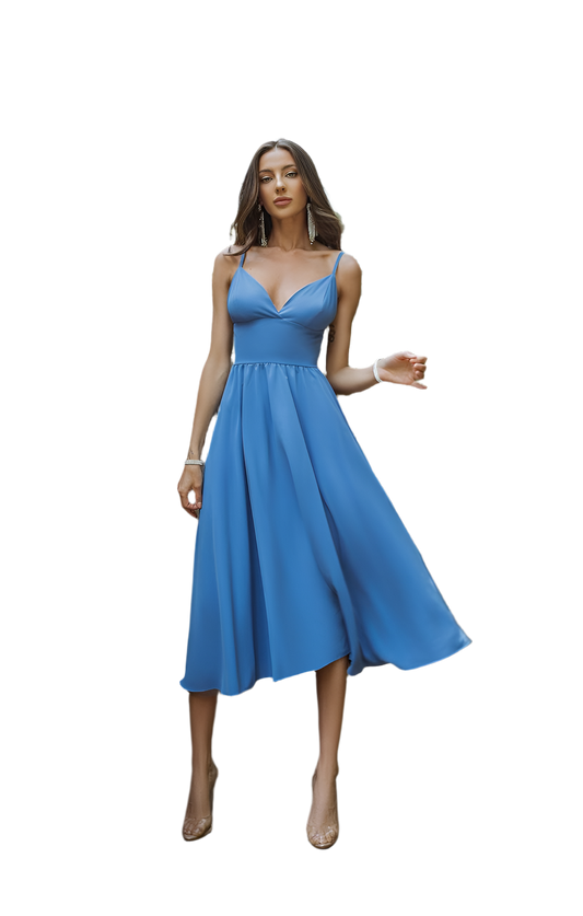 Sany Sleeveless Flowy Midi Dress in Premium Las Vegas Knitwear