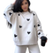 Milk with black hearts