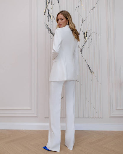 Womens Three-Piece Suit with Vest Diagonal Suit Crepe