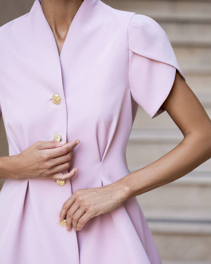 Women Tailored Two Piece Suit with Wide Leg Trousers