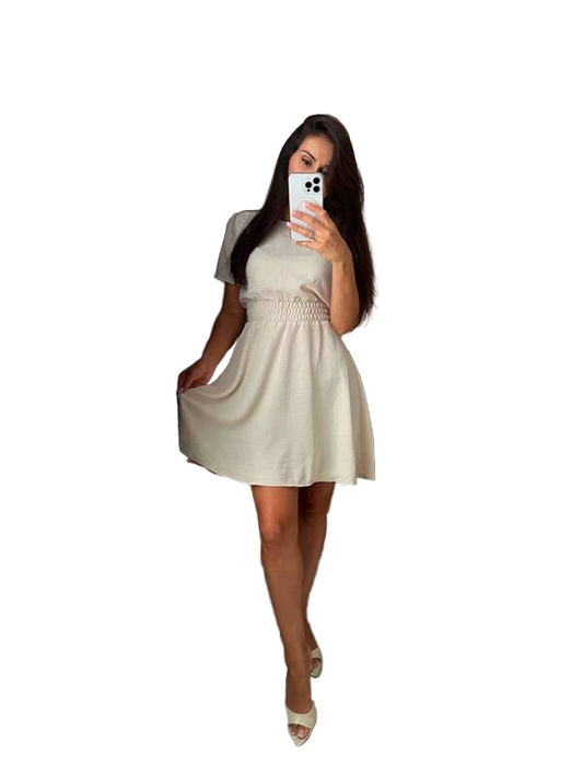 Lightweight Cream Dress for Hot Summer Days