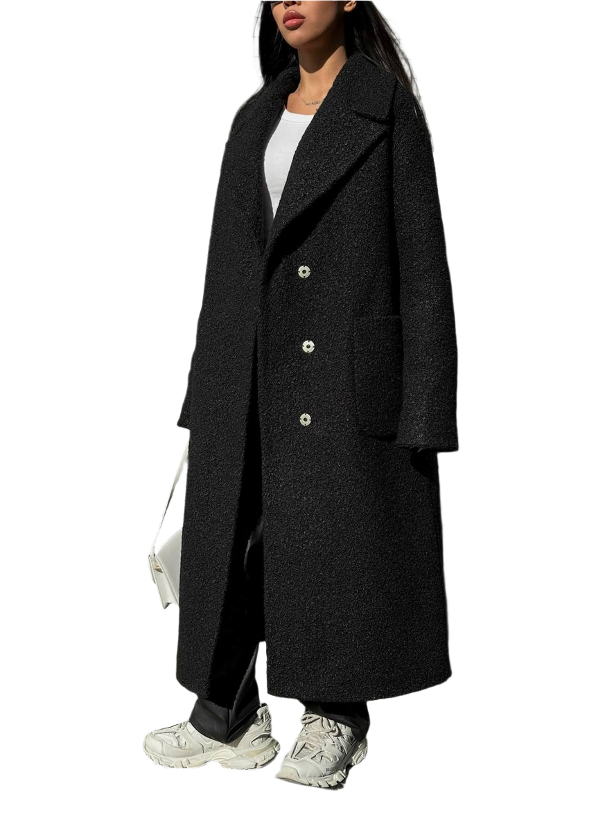 Womens Winter Boucle Coat Nice 02 with Silicone Filling and Belt