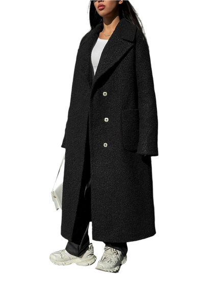 Womens Winter Boucle Coat Nice 02 with Silicone Filling and Belt