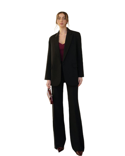 Womens Double Suit Premium Diagonal Crepe Blazer and Pants