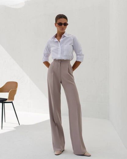 Stylish Women's Shirt in White Long Sleeve