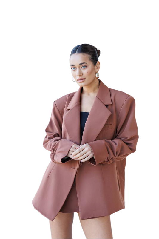 Luxury Two-Piece Suit for Women in Cinnamon