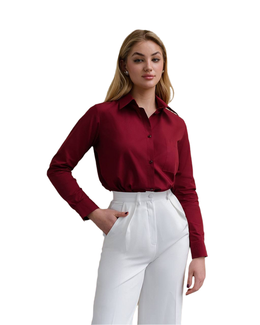 Stylish Women's Long Sleeve Shirt in Multiple Colors