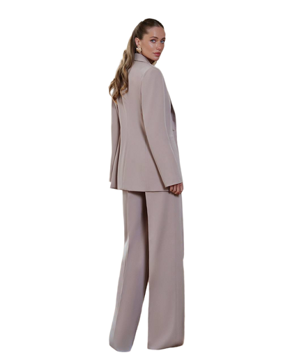 Womens Premium Diagonal Suiting Crepe Suit Jacket and Trousers