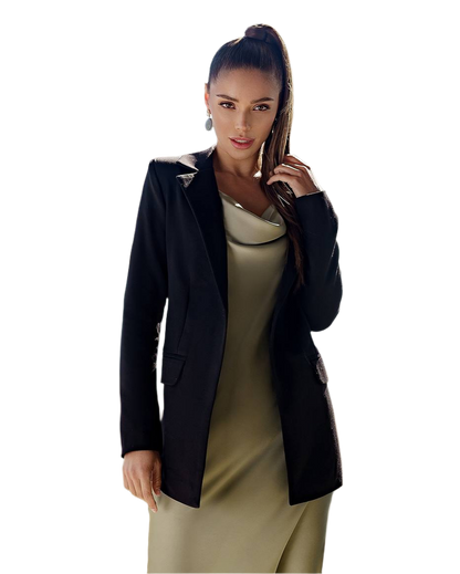 Elegant Black Blazer for Stylish Women Perfect for Formal Occasions and Casual Outfits