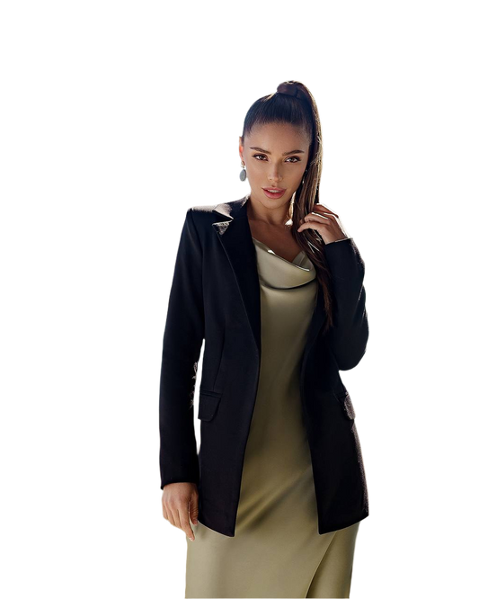 Elegant Black Blazer for Stylish Women Perfect for Formal Occasions and Casual Outfits