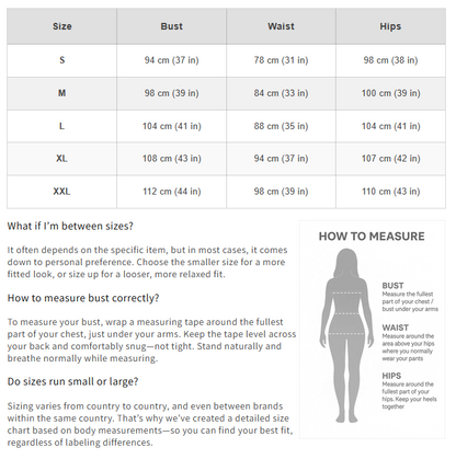 Size chart Enneli