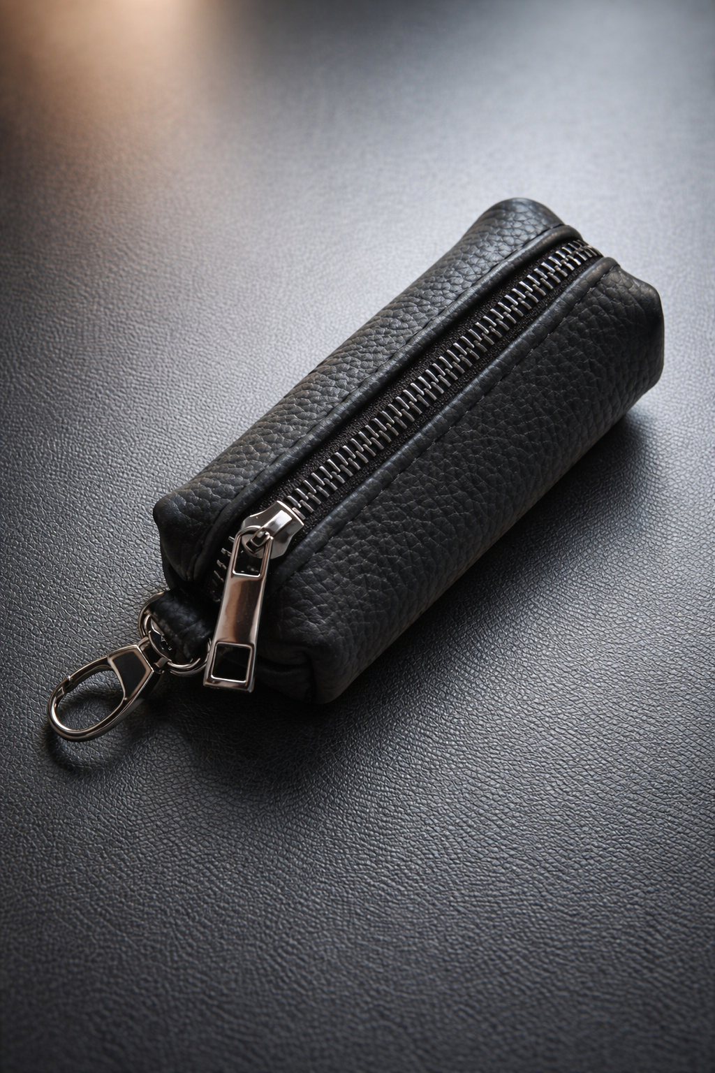 Handmade Genuine Grain Leather Key Holder Nickel Hardware Gift for Him or Her