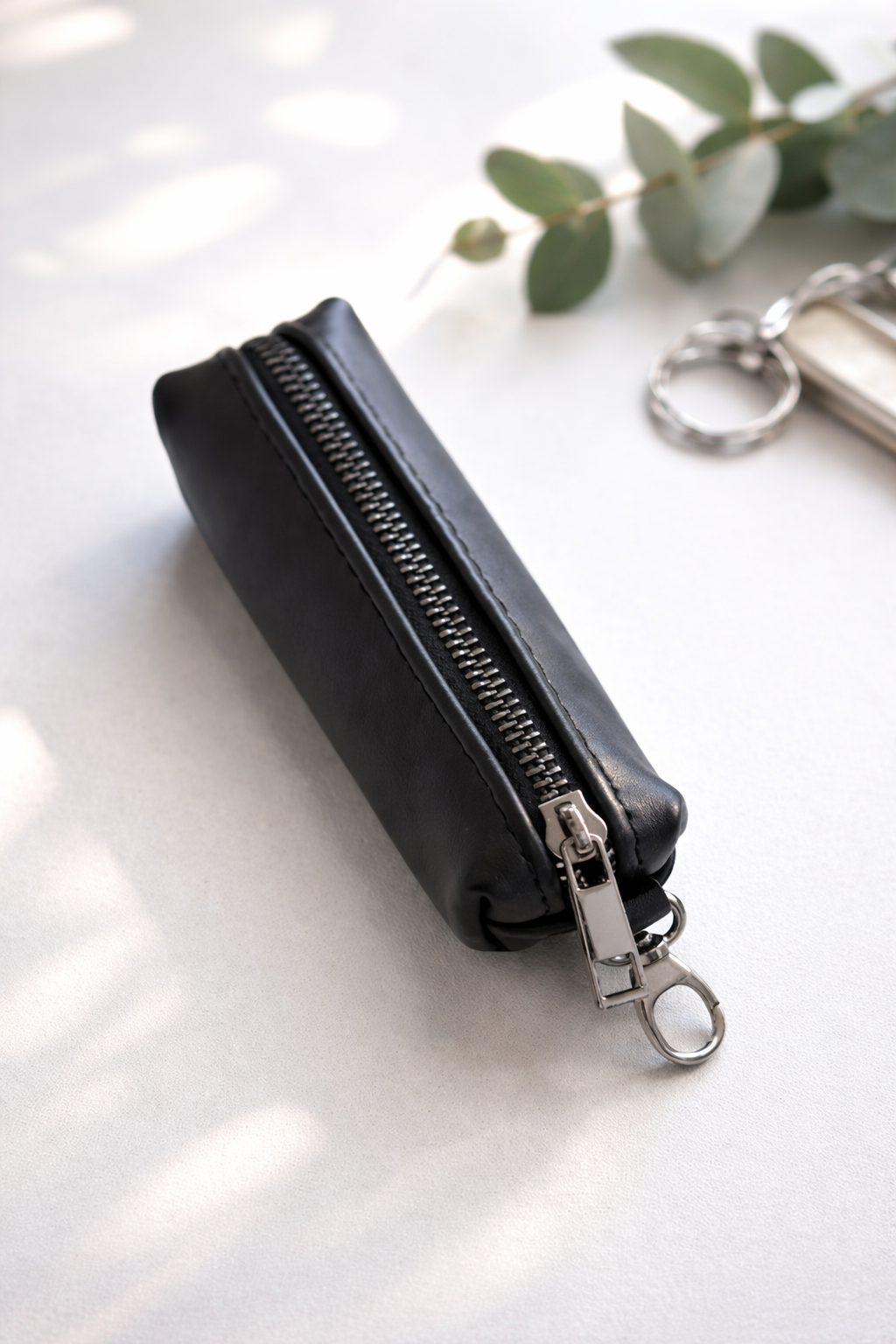 Handmade Leather Key Holder Premium Smooth Leather Key Case Gift for Him