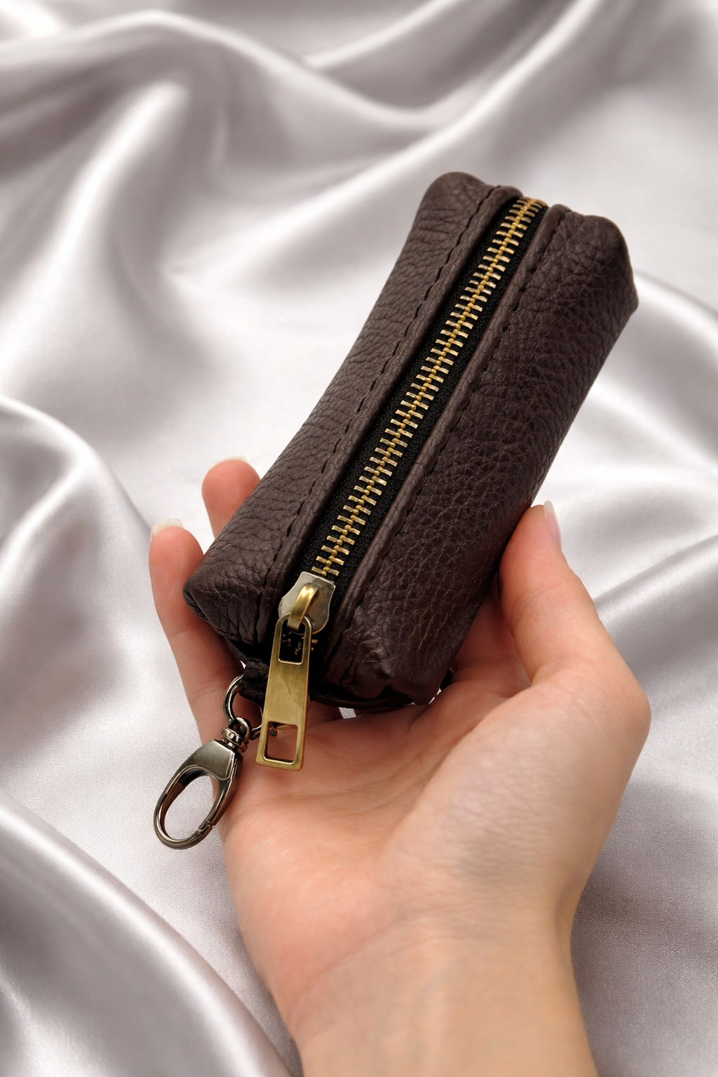 Handmade Genuine Grain Leather Key Holder Gift For Him Premium Leather Key Case