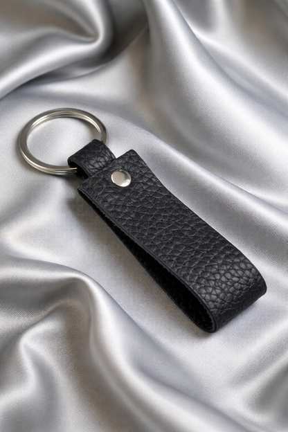 Handmade Genuine Grain Leather Keychain Gift for Him Leather Key Ring Accessory