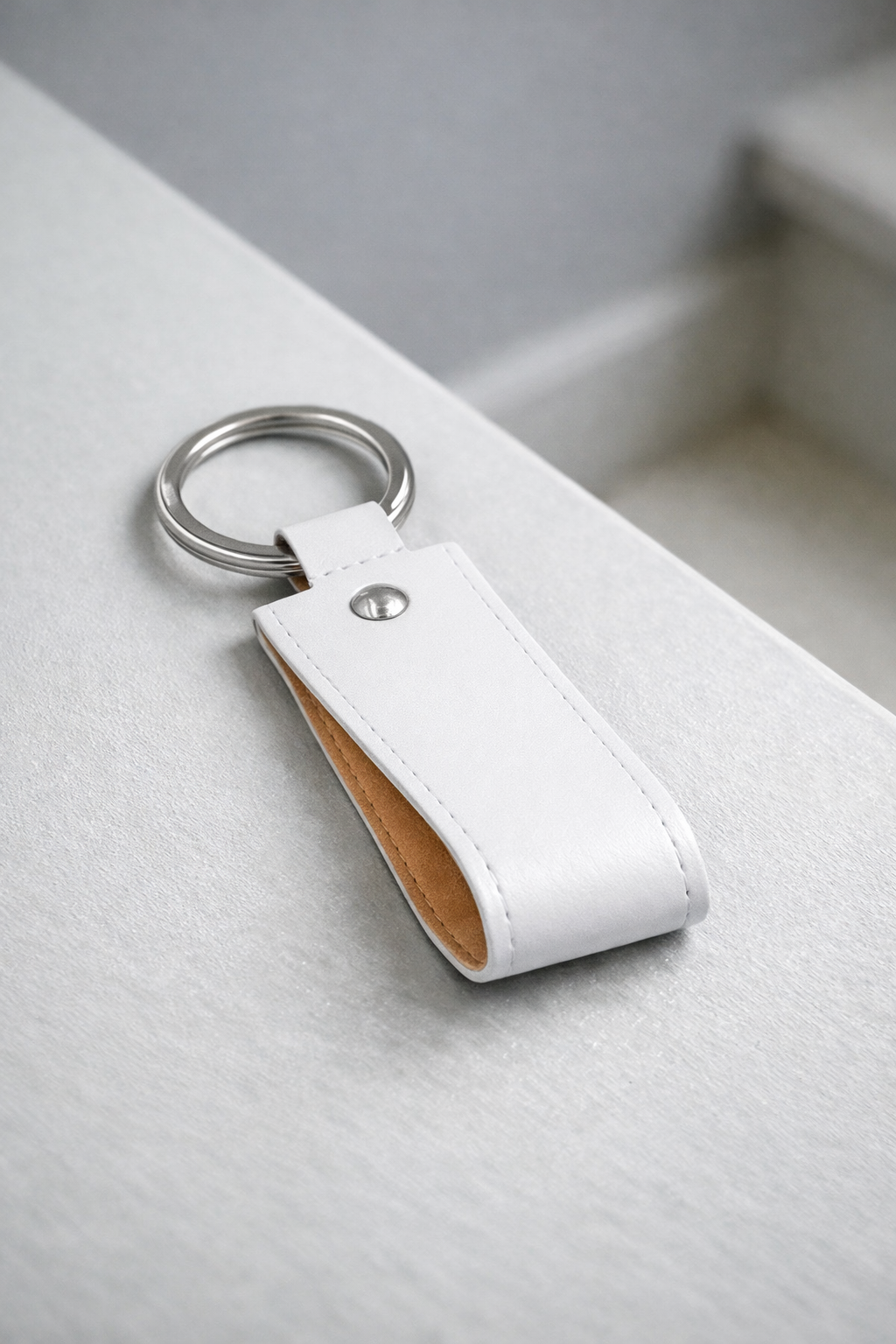 Handmade Genuine Italian Leather Crocodile Embossed Keychain Luxury Gift for Him or Her