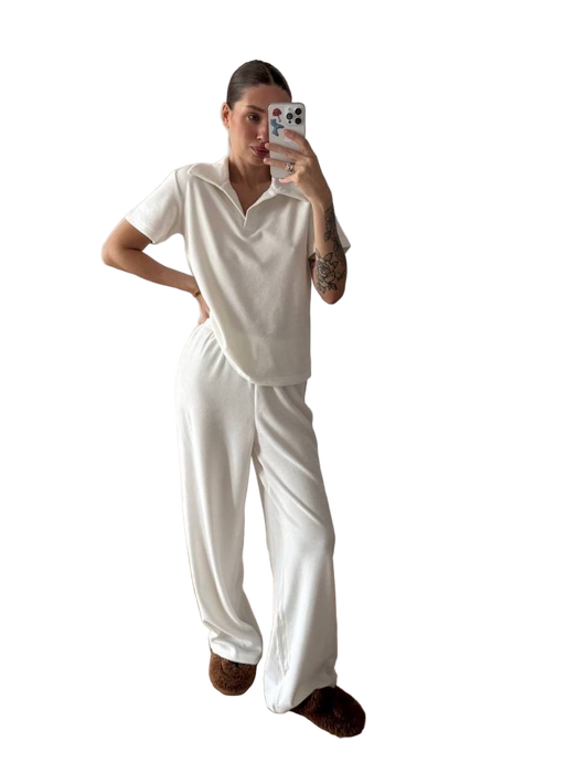 Milk Velour Pajamas for Women Cozy Warm Loungewear Two Piece