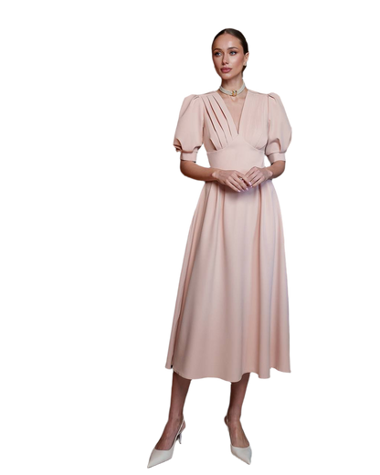 Elegant Midi Dress For Women In Various Colors
