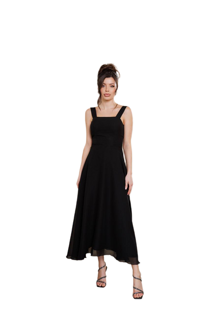 Elegant Chiffon Dress with Staple Lining for Women