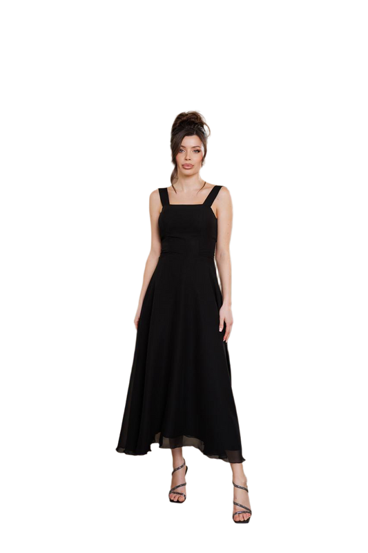 Elegant Chiffon Dress with Staple Lining for Women