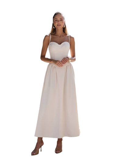 Elegant Premium Crepe Diagonal Fabric Dress for Women
