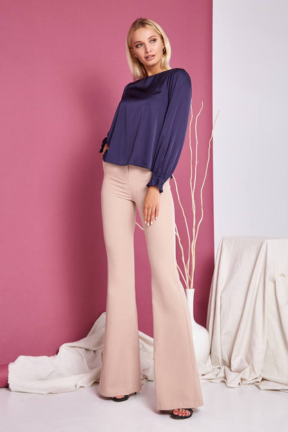 High Waist Flared Trousers for Women in Multiple Colors