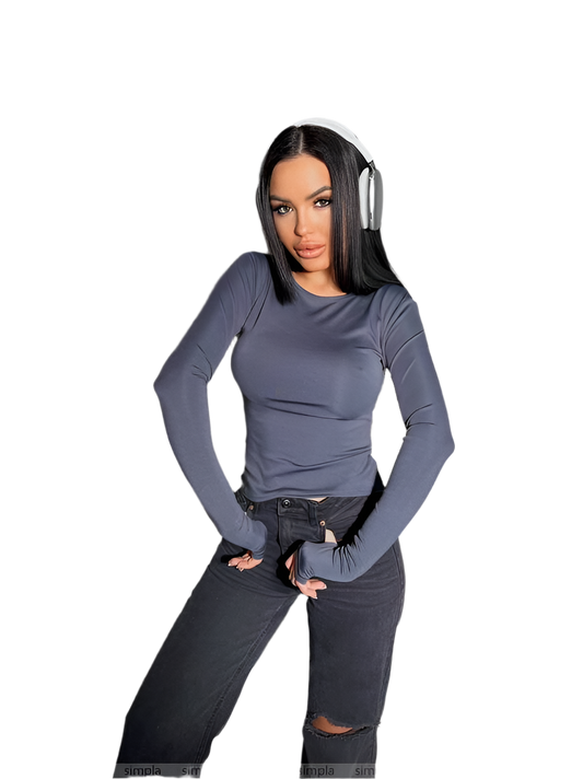 Basic Longsleeve with Thumb Holes in Multiple Colors