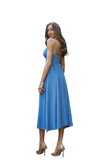 Sany Sleeveless Flowy Midi Dress in Premium Las Vegas Knitwear