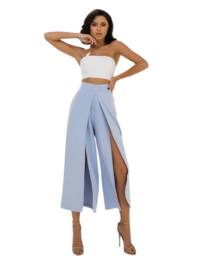 Elegant Diagonal Crepe Culottes for Women in Multiple Colors