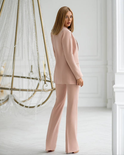 Women's Three-Piece Suit with Vest in Diagonal Suit Crepe Fabric