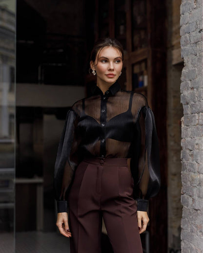 Premium Diagonal Costume Crepe Trousers for Women
