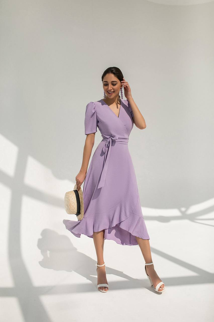 Stylish Purple Crepe Dress for All Occasions