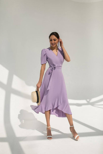 Stylish Purple Crepe Dress for All Occasions