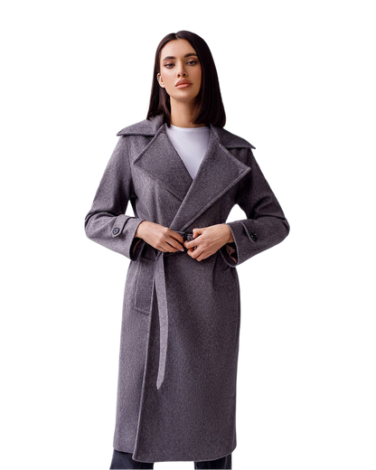 Stylish Wool Coat with Belt Soft Warm Jacket for Any Occasion