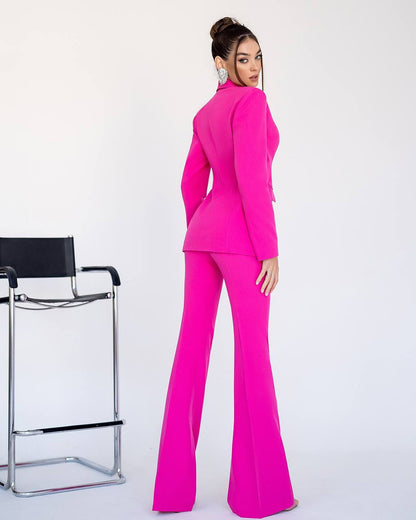 Premium Women's Diagonal Suit Crepe in Raspberry Color