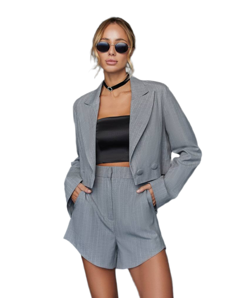 Womens Luxury Suit Jacket and Shorts Set