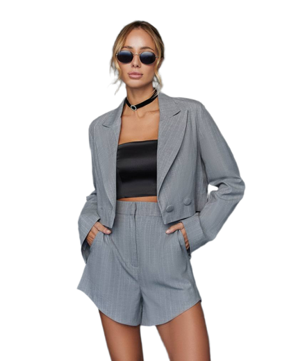 Womens Luxury Suit Jacket and Shorts Set