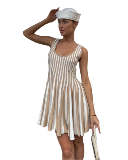 Majorca Striped Cotton Dress for Women