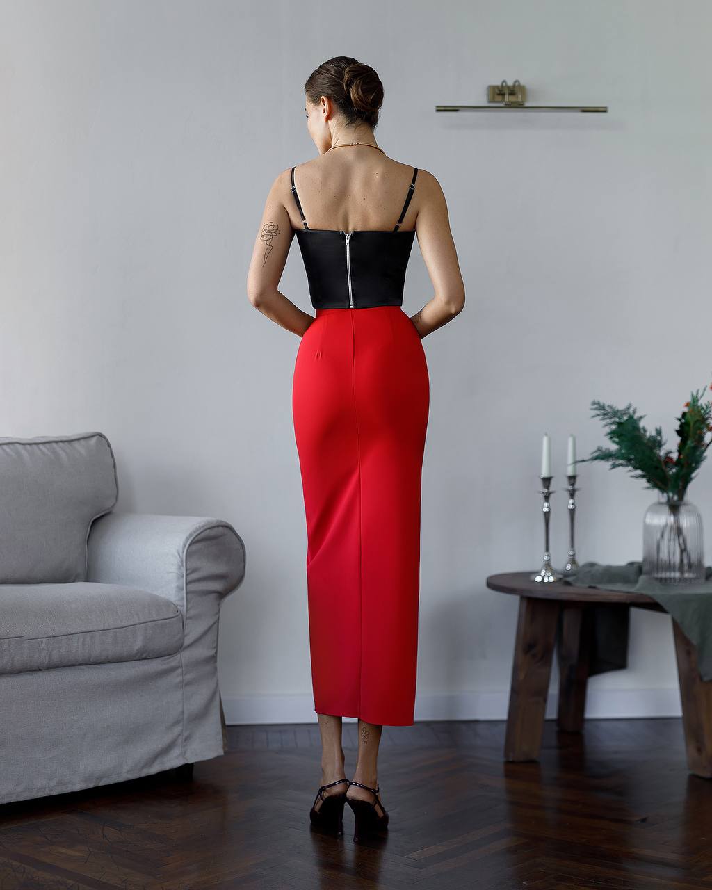 Womens Satin Crop Top with Spaghetti Straps