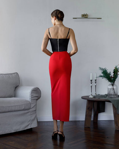 Womens Satin Crop Top with Spaghetti Straps