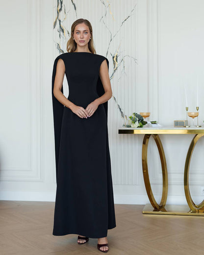 Elegant Premium Diagonal Crepe Long Dress for Women