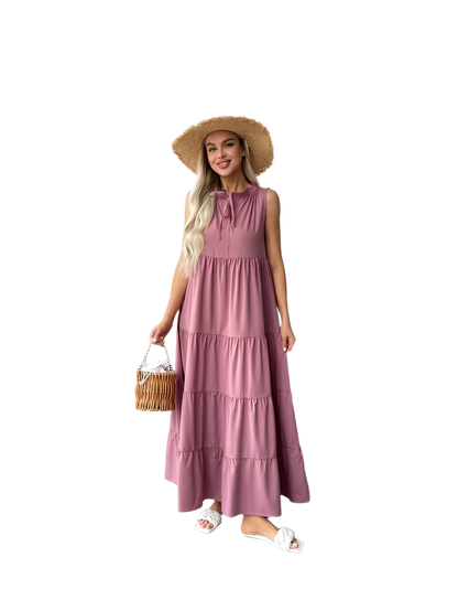 Sleeveless Loose Fit Soft Fabric Maxi Dress