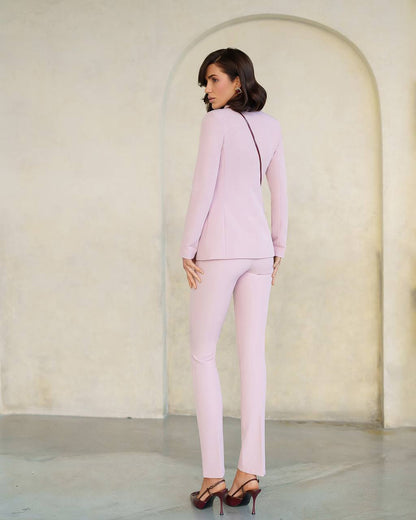 Womens Tailored Trouser Suit with Double Breasted Blazer